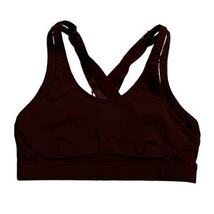 Fabletics Maroon Sports Bra Gym Activewear Workout Size Med EUC #0412